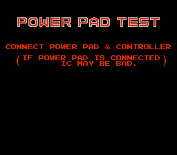 Nintendo World Class Service - Power Pad Test Cartridge (USA) (Test Program)